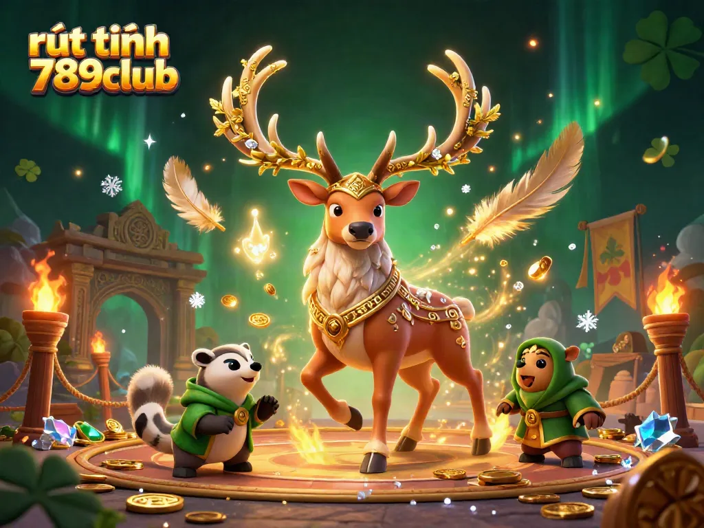 Experience seamless rút tiền 789club with vibrant characters and casino themes in this stunning illustration.