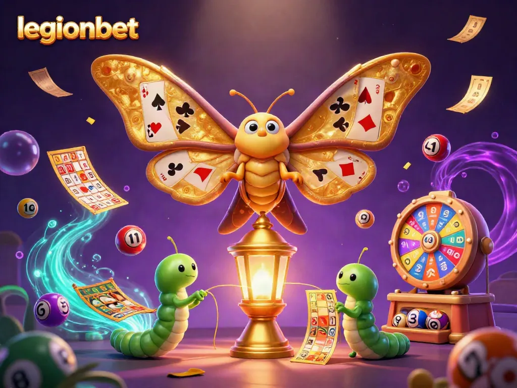 Experience the excitement of legionbet with a vibrant 3D illustration of casino themes.