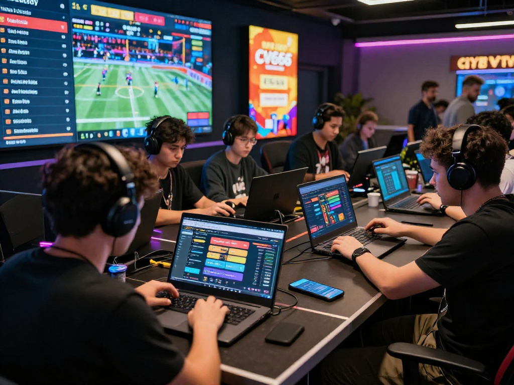 Players engaging with CV666 online betting platform, showcasing excitement and various promotions.