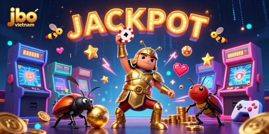 Engage in thrilling gameplay with jbo vietnam's vibrant casino scene featuring characters and game elements.