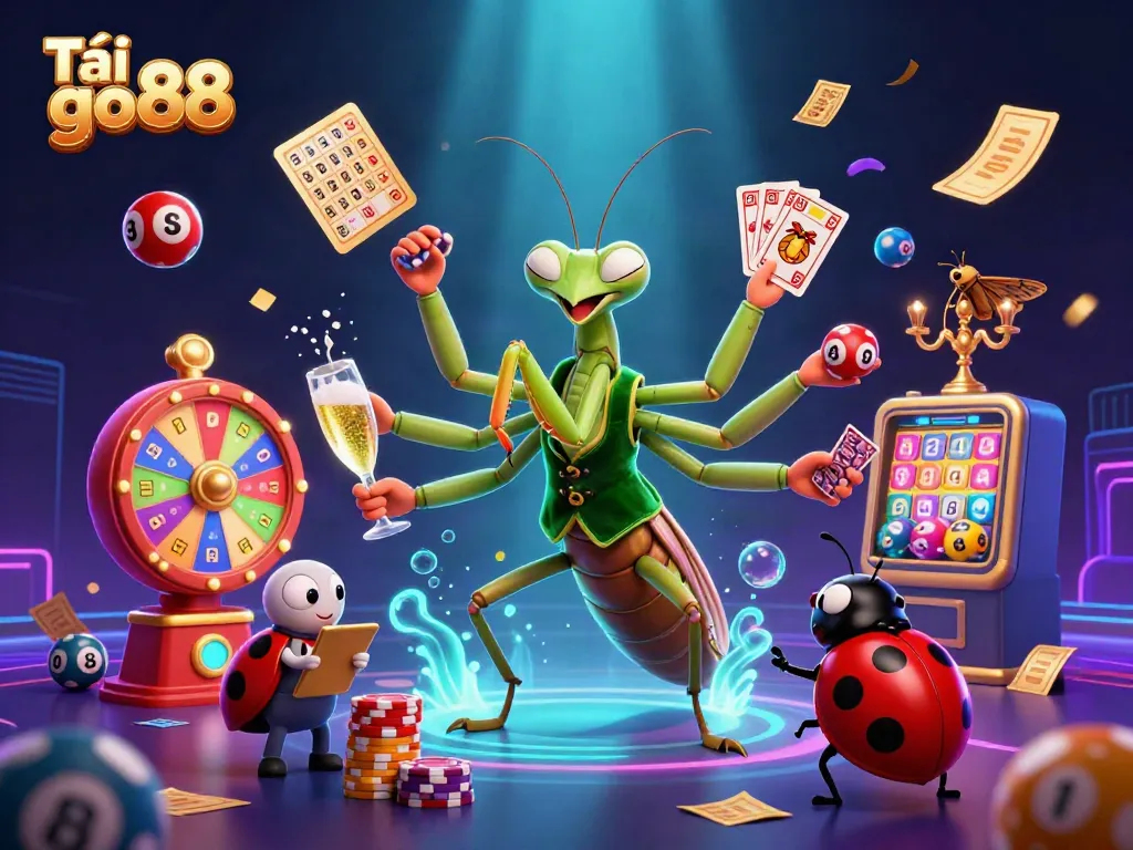Engage in exhilarating gameplay with Tải go88 lottery and gaming action in a dynamic casino scene.