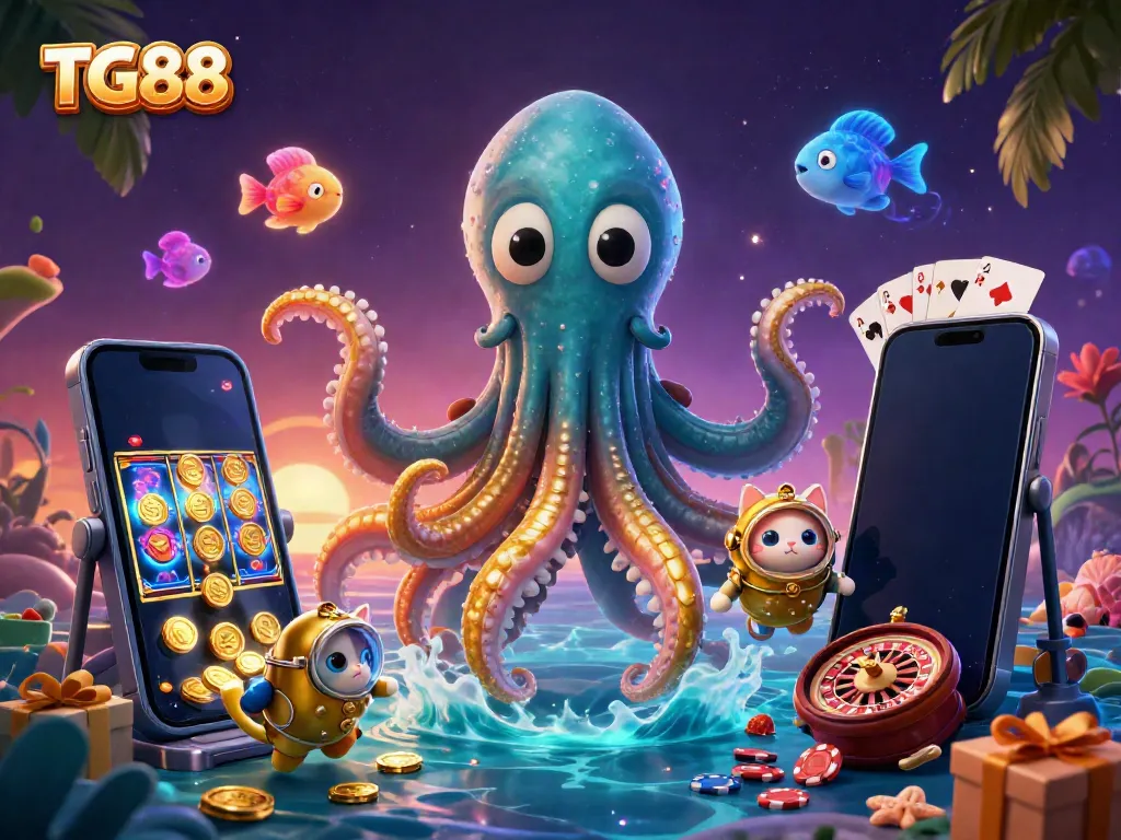 Experience thrilling gameplay at TG88 with vibrant slot games and animated ocean adventures!