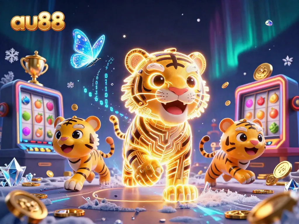 Experience stunning slots action in the au88 vibrant casino landscape with golden tiger and gaming elements.