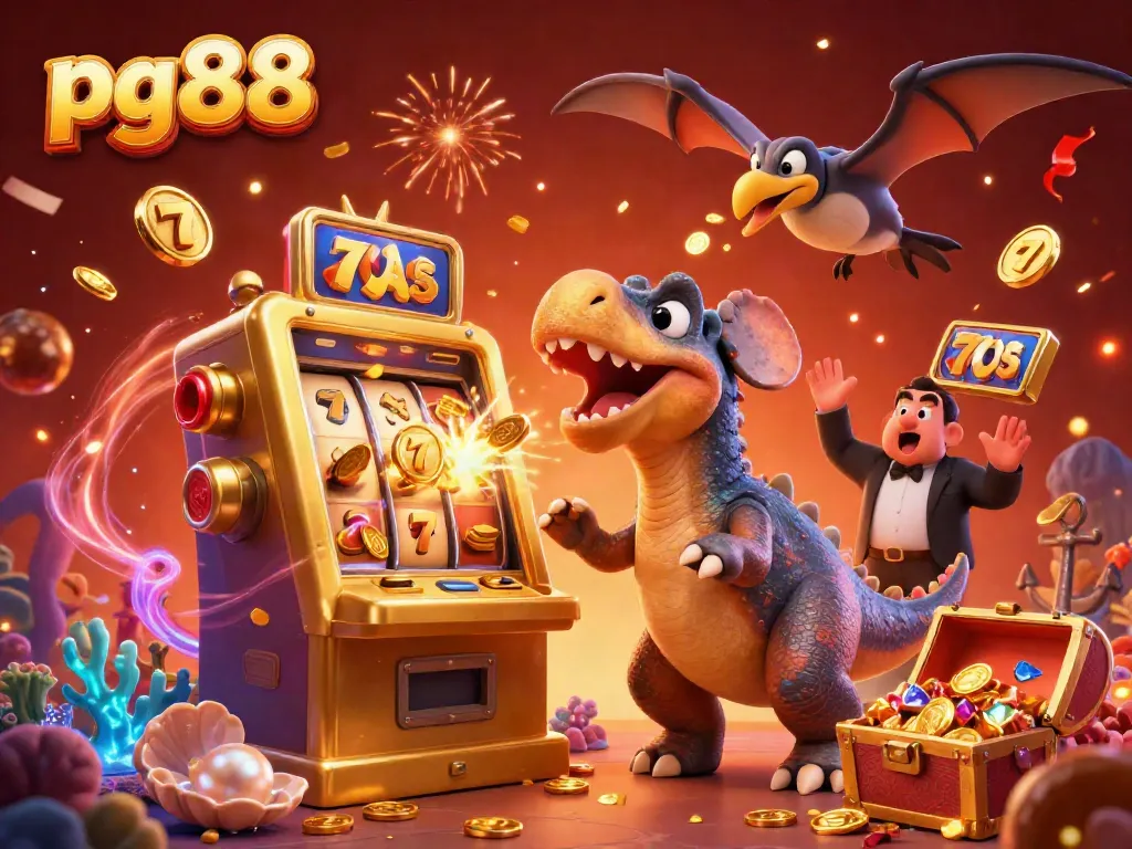 Experience casino excitement at pg88 with a dinosaur winning jackpots and a thrilling atmosphere.