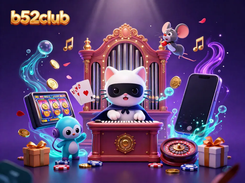 Engage in thrilling gaming experiences at b52club with dynamic casino elements and vibrant characters.