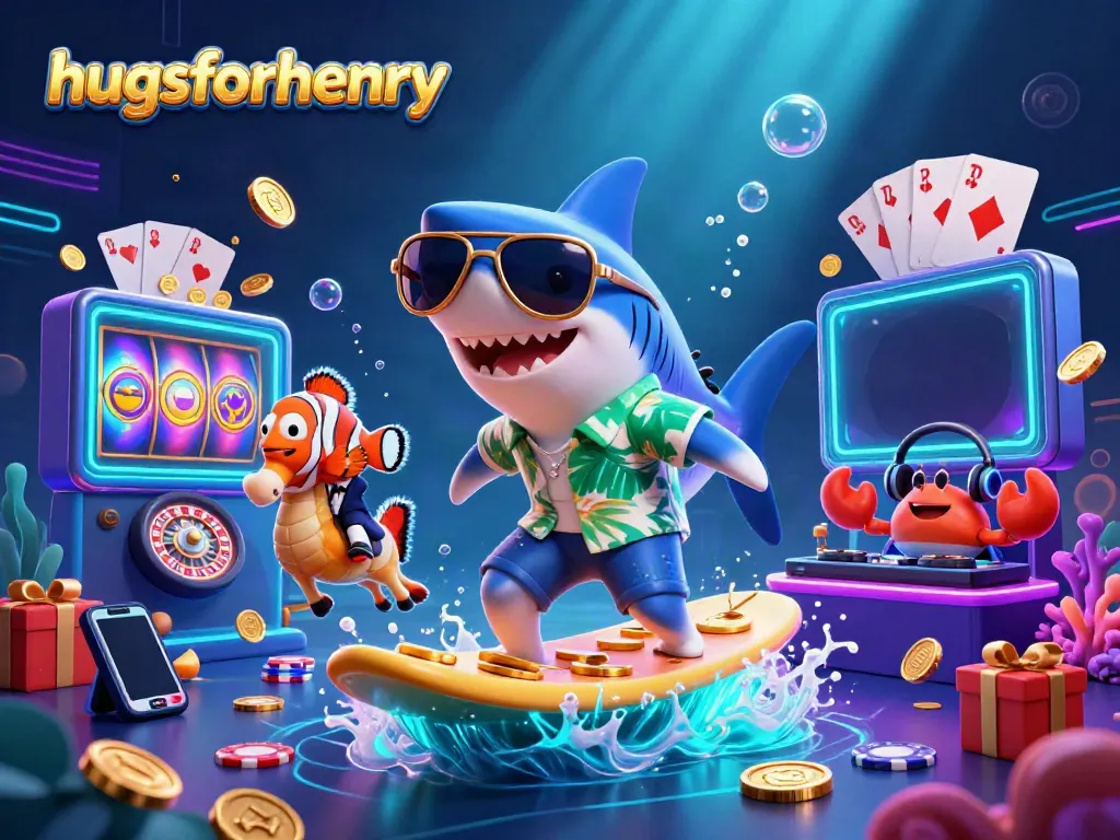 Engage with hugsforhenry through an exciting casino adventure featuring vibrant characters.