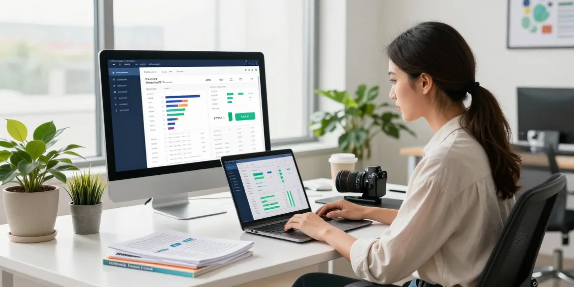 Digital marketing expert analyzing instant indexing tools in a modern workspace.