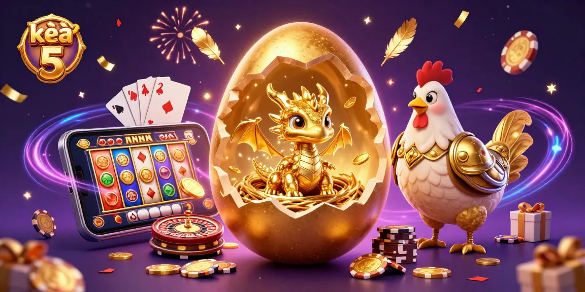 Bet on kèo nhà cái 5 to win, featuring a golden dragon and casino elements in a vibrant 3D scene.