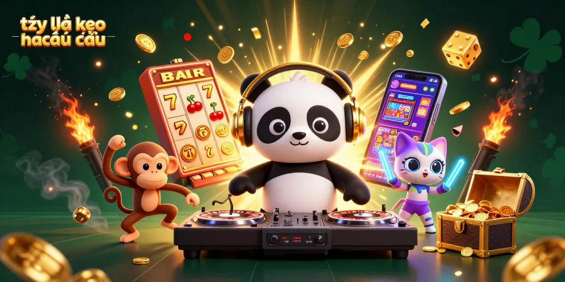 Experience tỷ lệ kèo nhà cái thrills with a vibrant 3D illustration showcasing a lively casino atmosphere filled with dynamic characters and gaming elements.