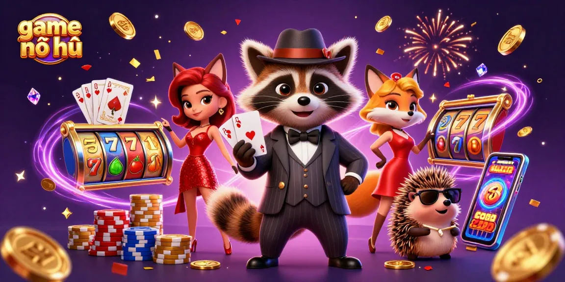 Engage with game nổ hũ in a dynamic 3D casino scene filled with excitement and rich visuals.