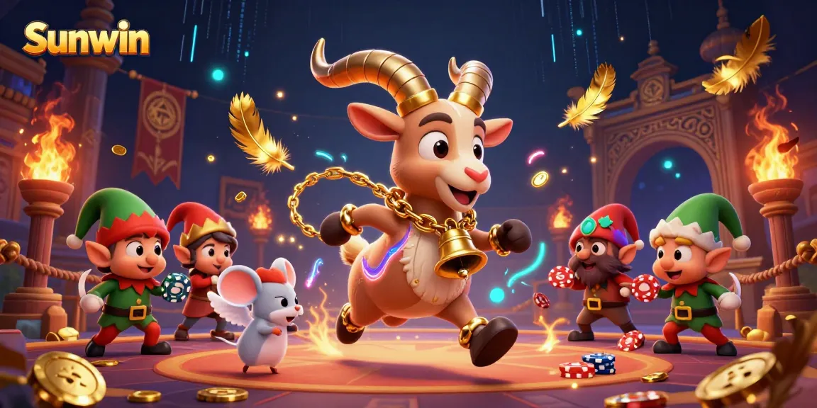 Experience the thrilling gaming world of Sunwin with dynamic action in a vibrant casino scene.
