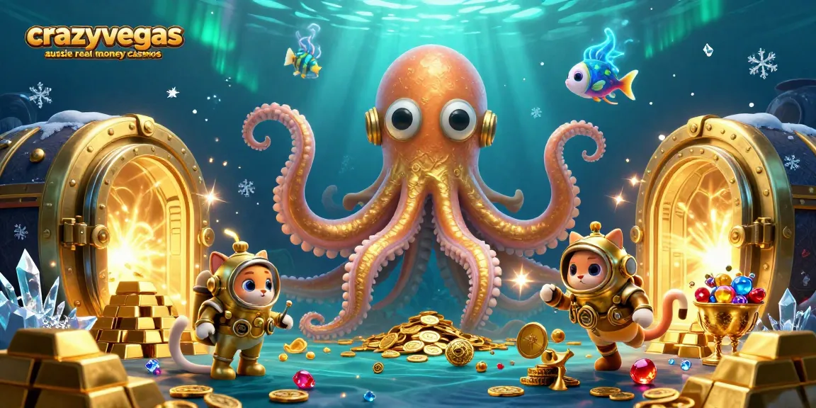 Experience the adventure in crazyvegas aussie real money casinos with golden kraken and diving cat icons.