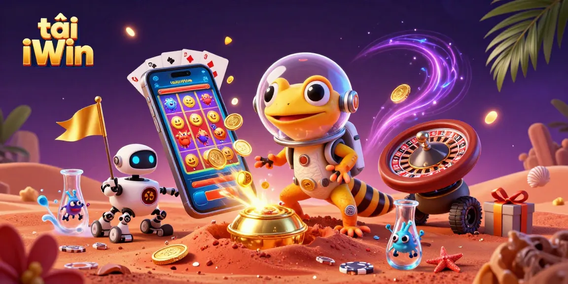 Play thrilling casino games like tải iWin with excitement, showcasing a vibrant 3D scene.