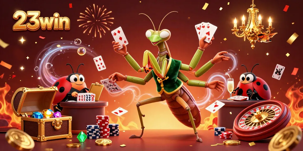Experience thrilling wins at 23win with a vibrant casino scene featuring dynamic gameplay elements.