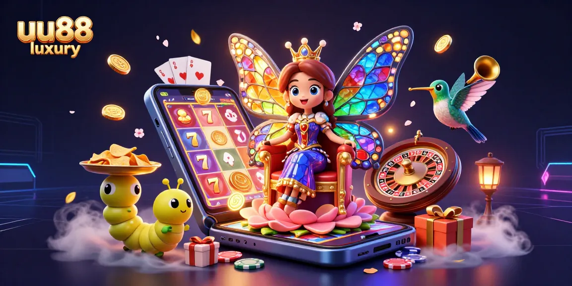 Spin and win with uu88 luxury as vibrant casino elements lighting up the night!