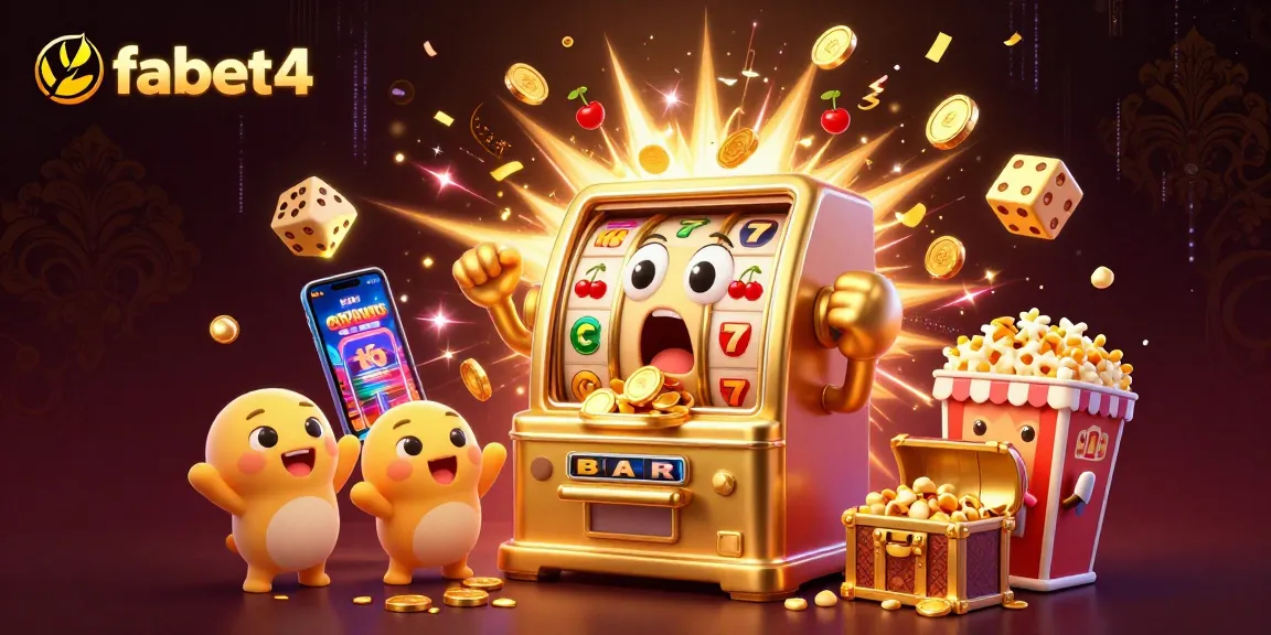 Celebrate fabet4's thrilling jackpots with vibrant slot machines and fun casino elements!
